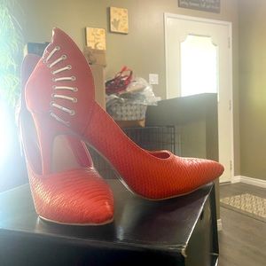Beautiful coral stilettos